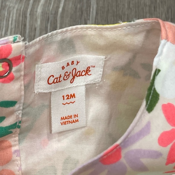 New Target Cat & Jack Floral Dress Neon 12 month J16 - Picture 4 of 4